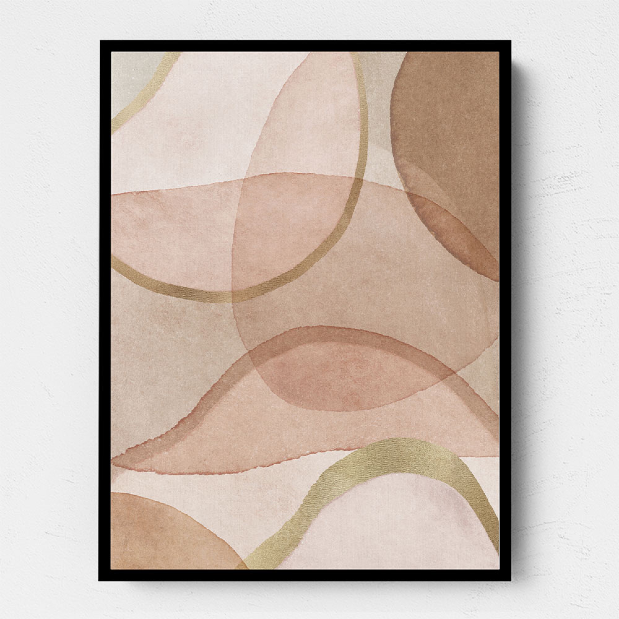 Blush and Brown Abstract Wall Art